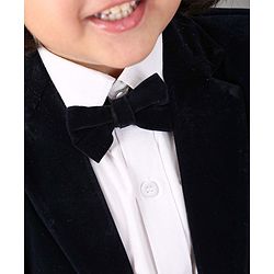 Babyhug Full Sleeves Party Suit Solid Color - Blue
