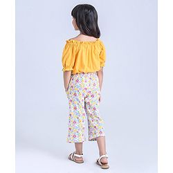 Babyhug Full Sleeves Top & Palazzo Pant Floral Print - Multicolor