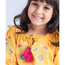 Babyhug Full Sleeves Top & Palazzo Pant Floral Print - Multicolor