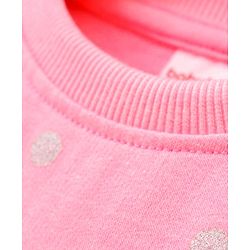 Babyhug Full Sleeves Sweatshirt Star Sequin Design - Pink