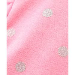 Babyhug Full Sleeves Sweatshirt Star Sequin Design - Pink