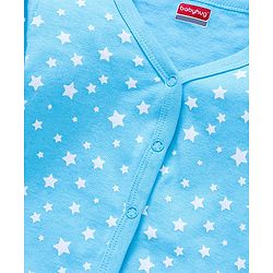 Babyhug 100%Cotton Full Sleeves Vests Dino Print Pack of 3 - Sky Blue White Yellow