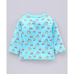 Babyhug 100% Cotton Full Sleeves Vests Panda Print Pack of 2 - Yellow Blue