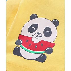 Babyhug 100% Cotton Full Sleeves Vests Panda Print Pack of 2 - Yellow Blue