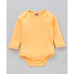 Babyhug 100% Cotton Full Sleeves Solid Onesies Pack of 5 - Multicolor