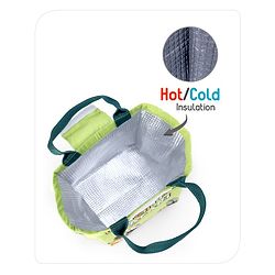 Babyhug Insulated Lunch Bag With Safari Print - Green (Slight Print May Vary)