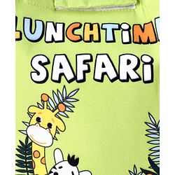 Babyhug Insulated Lunch Bag With Safari Print - Green (Slight Print May Vary)
