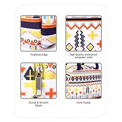 Babyhug Portable and Reusable Insulated Lunch Bag With Strips Print|For School,Travel and Outdoors|Premium & Easy to Carry| - Color May Vary