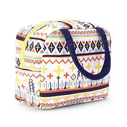 Babyhug Portable and Reusable Insulated Lunch Bag With Strips Print|For School,Travel and Outdoors|Premium & Easy to Carry| - Color May Vary