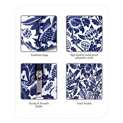 Babyhug Portable and Reusable Insulated Lunch Bag with Floral Print|For School,Travel and Outdoors|Premium & Easy to Carry| - Blue