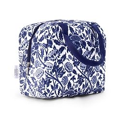 Babyhug Portable and Reusable Insulated Lunch Bag with Floral Print|For School,Travel and Outdoors|Premium & Easy to Carry| - Blue
