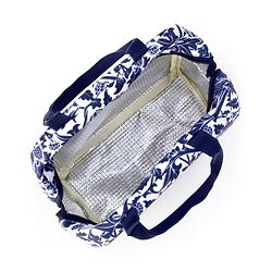 Babyhug Portable and Reusable Insulated Lunch Bag with Floral Print|For School,Travel and Outdoors|Premium & Easy to Carry| - Blue
