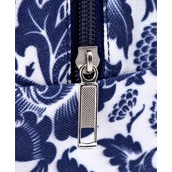 Babyhug Portable and Reusable Insulated Lunch Bag with Floral Print|For School,Travel and Outdoors|Premium & Easy to Carry| - Blue