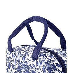 Babyhug Portable and Reusable Insulated Lunch Bag with Floral Print|For School,Travel and Outdoors|Premium & Easy to Carry| - Blue