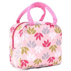 Babyhug Portable and Reusable Insulated Lunch Bag with Floral Print|For School,Travel and Outdoors|Premium & Easy to Carry| - Blue