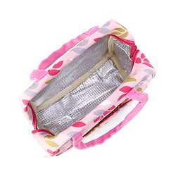 Babyhug Portable and Reusable Insulated Lunch Bag with Floral Print|For School,Travel and Outdoors|Premium & Easy to Carry| - Blue
