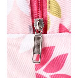 Babyhug Portable and Reusable Insulated Lunch Bag with Floral Print|For School,Travel and Outdoors|Premium & Easy to Carry| - Blue