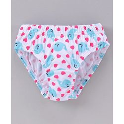 Babyhug 100% Cotton Panties Pack of 3 - Blue Pink