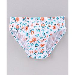 Babyhug 100% Cotton Panties Pack of 3 - Blue Orange White
