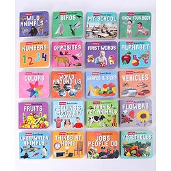 Babyhug School Bus Board Books- Set of 20| Back to Back 22 Pages| Basic Concepts|Early Learning Pocket-Sized Pre-School book|Premium & Handy|Ideal for Gifting