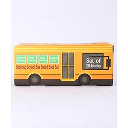 Babyhug School Bus Board Books- Set of 20| Back to Back 22 Pages| Basic Concepts|Early Learning Pocket-Sized Pre-School book|Premium & Handy|Ideal for Gifting
