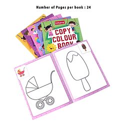 Babyhug Little Ace Coloring Books Set of 6 - English