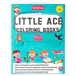 Babyhug Little Ace Coloring Books Set of 6 - English