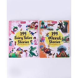 Babyhug 199 Moral & Fairy Tale Stories Books|Self teaching Stories|Colourful Illustration|Pack of 2 |English|2 to 6 Years
