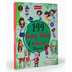 Babyhug 199 Moral & Fairy Tale Stories Books|Self teaching Stories|Colourful Illustration|Pack of 2 |English|2 to 6 Years
