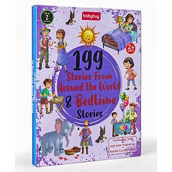 Babyhug 199 Stories From Around the World & Bedtime Books|Self teaching Stories|Colourful Illustration|Pack of 2 |English|2 to 6 Years