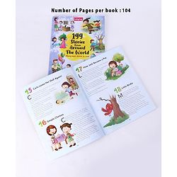 Babyhug 199 Stories From Around the World & Bedtime Books|Self teaching Stories|Colourful Illustration|Pack of 2 |English|2 to 6 Years