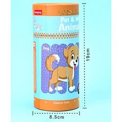 Babyhug Pet and Wild Animals 18 Double Side Stick Wooden Puzzle Set| Montessori Pre-School Educational and Learning Toy For 3-6 Years Kids| 6 Different Design Fun & Interesting Way To Learn Things Stick Puzzle| BIS Certified