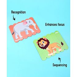Babyhug Pet and Wild Animals 18 Double Side Stick Wooden Puzzle Set| Montessori Pre-School Educational and Learning Toy For 3-6 Years Kids| 6 Different Design Fun & Interesting Way To Learn Things Stick Puzzle| BIS Certified