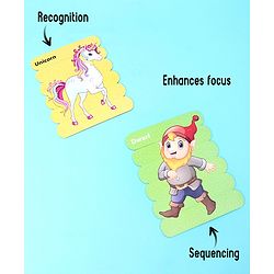 Babyhug Magical Creatures 18 Double Side Stick Wooden Puzzle Set| Montessori Pre-School Educational and Learning Toy For 3-6 Years Kids| 6 Different Design Fun & Interesting Way To Learn Things Stick Puzzle| BIS Certified