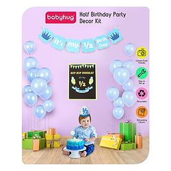 Babyhug Half Birthday Party Decor Kit Blue - Pack of 24