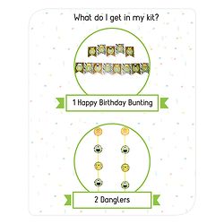 Babyhug Jungle Themed Birthday Party Decor Kit - Pack of 55