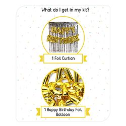 Babyhug Gold & Silver Foil Balloon Decoration Set - Pack of 45