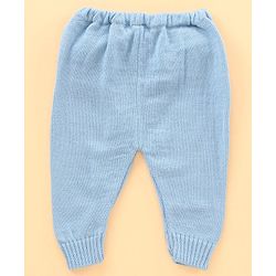 Babyhug Full Sleeves Sweater Set with Cap and Booties - Blue