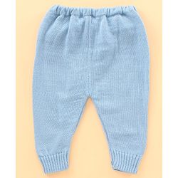 Babyhug Full Sleeves Sweater Set with Cap and Booties - Blue