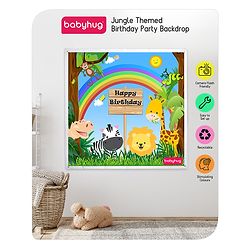 Babyhug Jungle Themed Birthday Party Backdrop - Height 121 cm