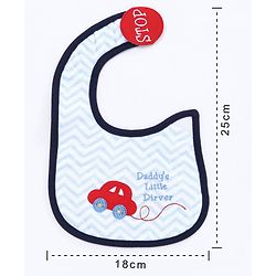 Babyhug Knitted Velcro Bib (Print and Color May Vary)