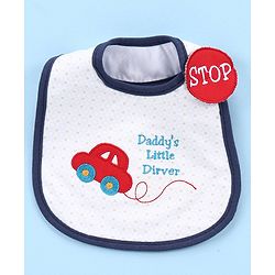 Babyhug Knitted Velcro Bib (Print and Color May Vary)
