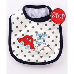 Babyhug Knitted Velcro Bib (Print and Color May Vary)
