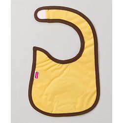 Babyhug Bib Monkey Embroidery - Yellow