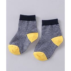 Cute Walk by Babyhug Anti Bacterial Ankle Length Socks Star Design Pack of 3 - Yellow