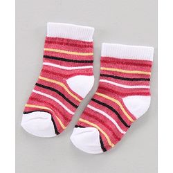 Cutewalk by Babyhug Cotton Ankle Length Multi Print Socks Pack of 3 - Multicolour