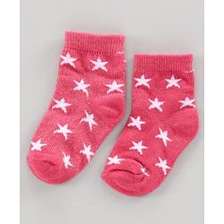 Cutewalk by Babyhug Cotton Ankle Length Multi Print Socks Pack of 3 - Multicolour