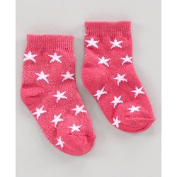 Cutewalk by Babyhug Cotton Ankle Length Multi Print Socks Pack of 3 - Multicolour