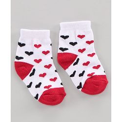 Cutewalk by Babyhug Cotton Ankle Length Multi Print Socks Pack of 3 - Multicolour