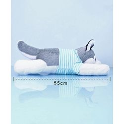 Babyhug Sleeping Husky Dog Soft Toy Multicolor - Length 55 cm